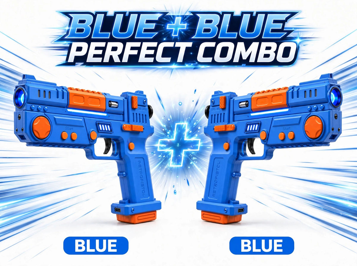 RetroZone Gaming System | 2-Player Retro Light Gun Pistol Combo