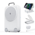 ✈️ Mini Luggage Design 3 In 1 Wireless Charging Station | Magnetic Fast Charger For iPhone & Apple Watch⚡
