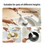 🧽 Multifunctional Long Handled Kitchen Cleaning Brush for Pots & Plates🧼