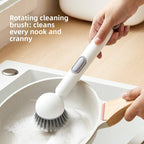 🧽 Multifunctional Long Handled Kitchen Cleaning Brush for Pots & Plates🧼