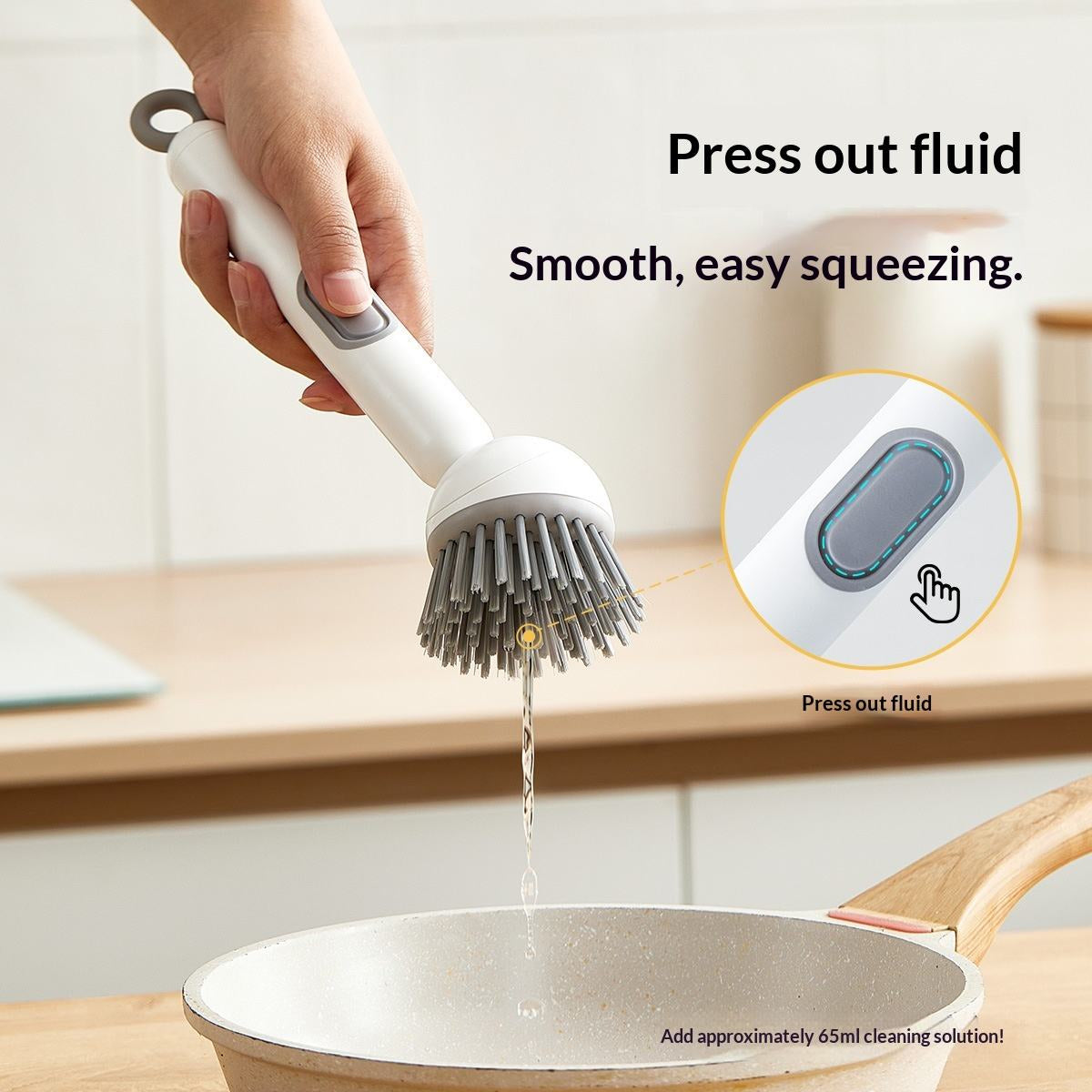 🧽 Multifunctional Long Handled Kitchen Cleaning Brush for Pots & Plates🧼