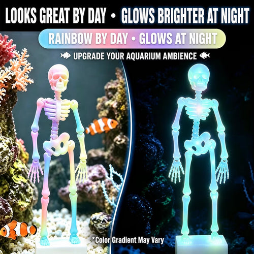 Dancing Skeleton Aquarium Bubbler PLA 3D Printed Fish Tank Decoration with Dancing Skeleton Figure