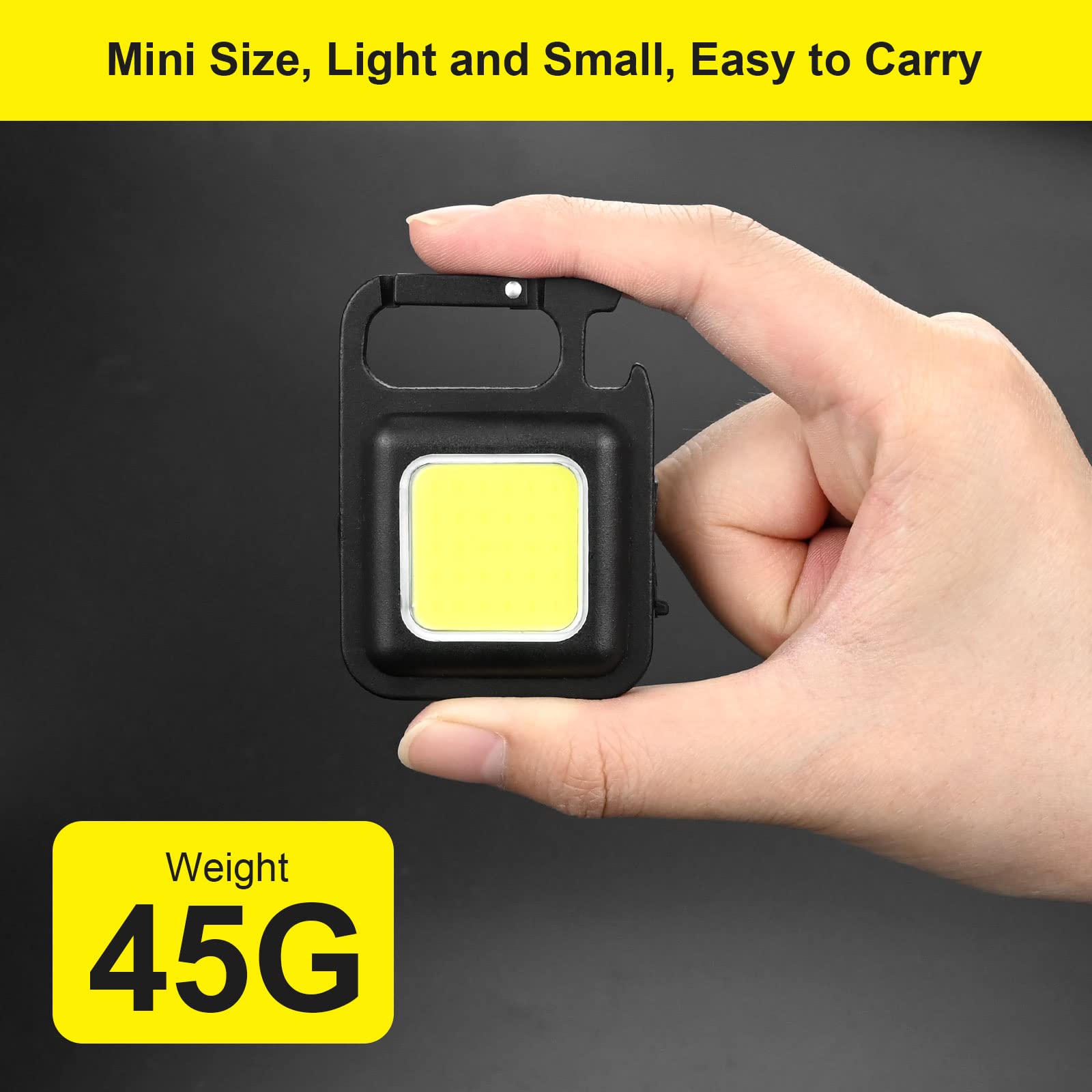 🔦 Portable COB LED Keychain Light | Magnetic IP44 Waterproof Rechargeable Mini Flashlight🛠️